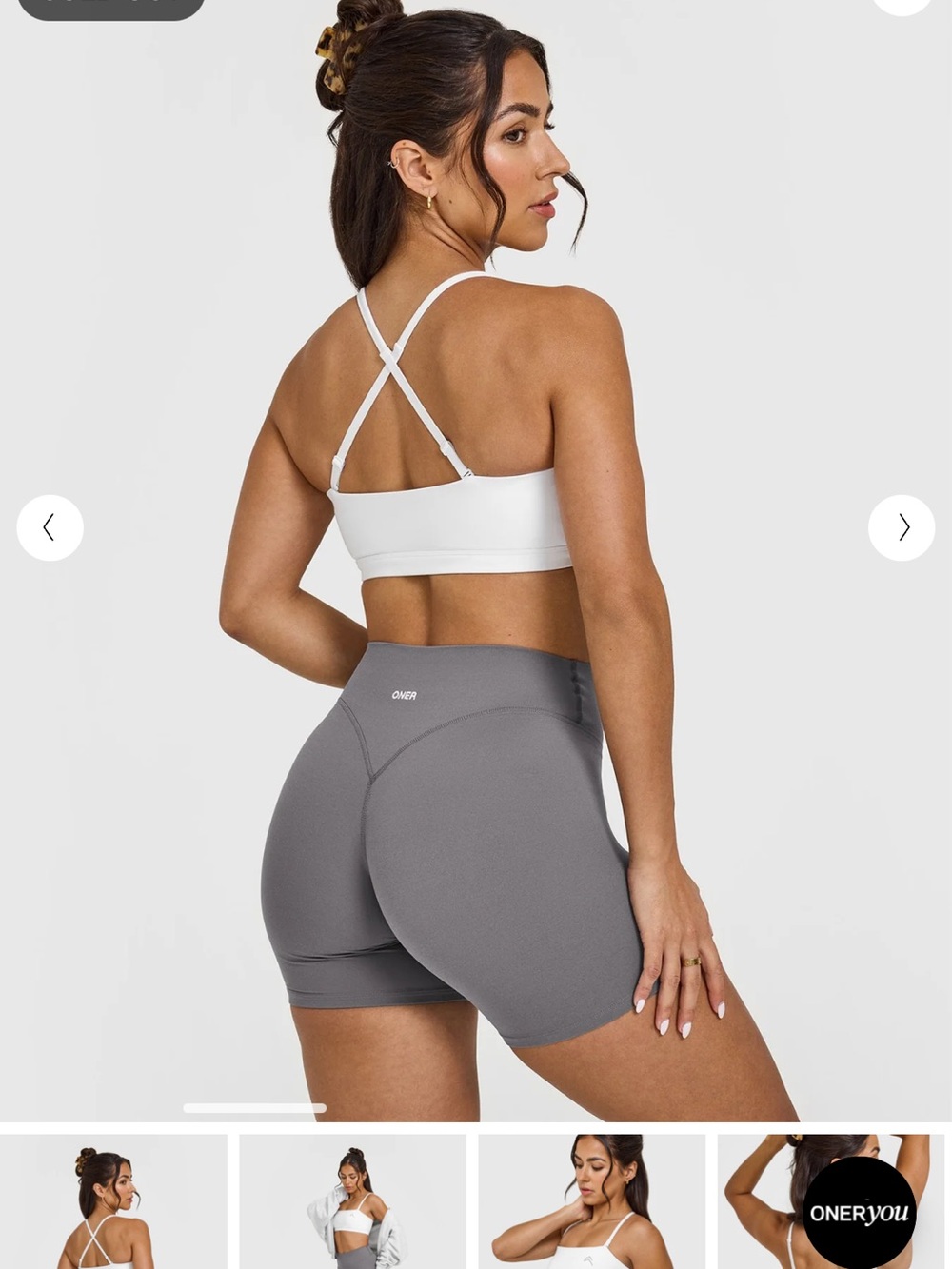 Oner Active Easylift Multiway Bandeau White Bralette with White Logo - Picture 6 of 6
